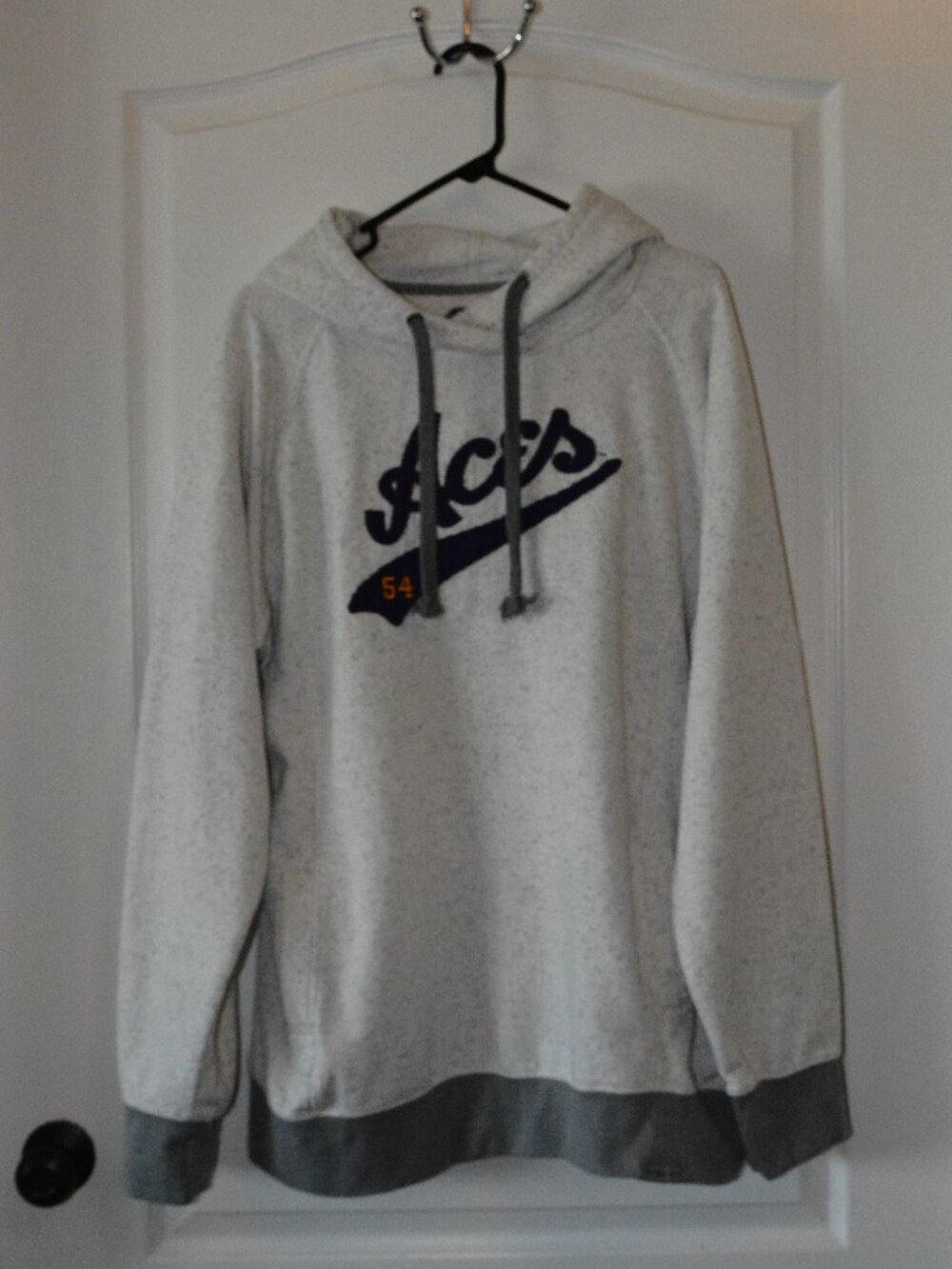 CI Sport Men's Aces 54 logo Pullover Hoodie size XL Light Gray